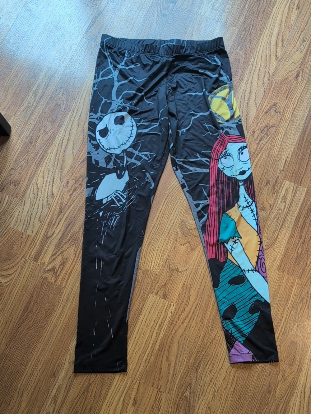 Disney The Nightmare Before Christmas Black Leggings with Colorful Character Art